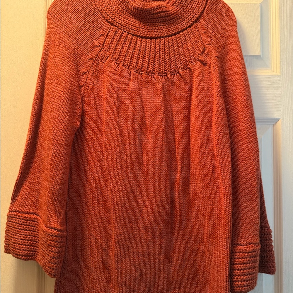 dressbarn Terracotta Cowl Neck Sweater